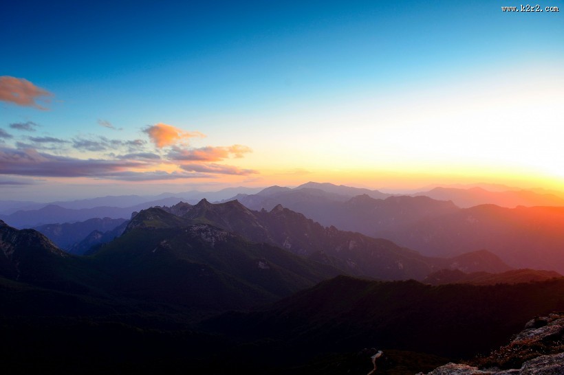 西安秦岭光头山风景图片