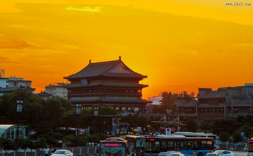 西安钟鼓楼图片