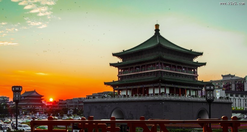 西安钟鼓楼图片