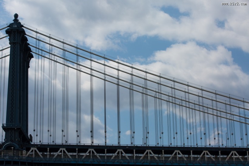 美国纽约曼哈顿大桥风景图片