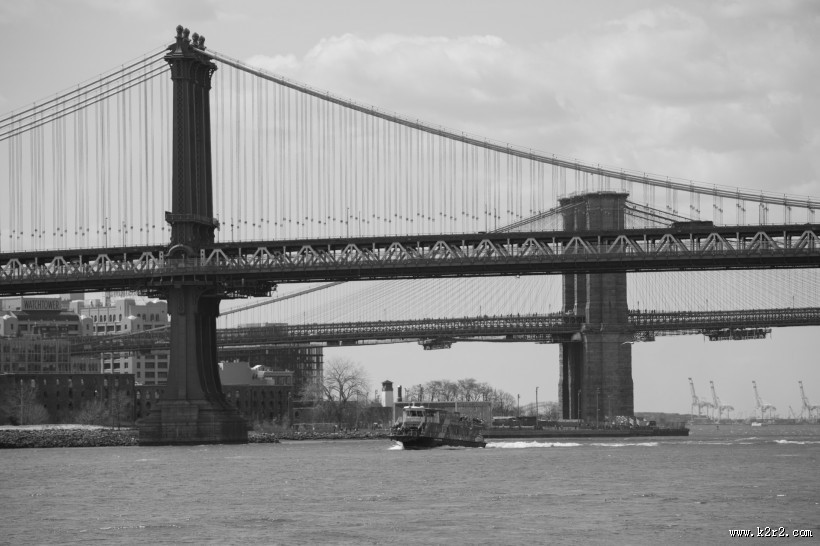 美国纽约曼哈顿大桥风景图片