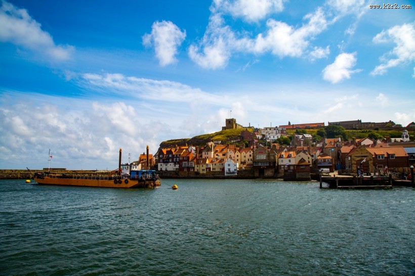 英格兰惠特比海滨风景图片