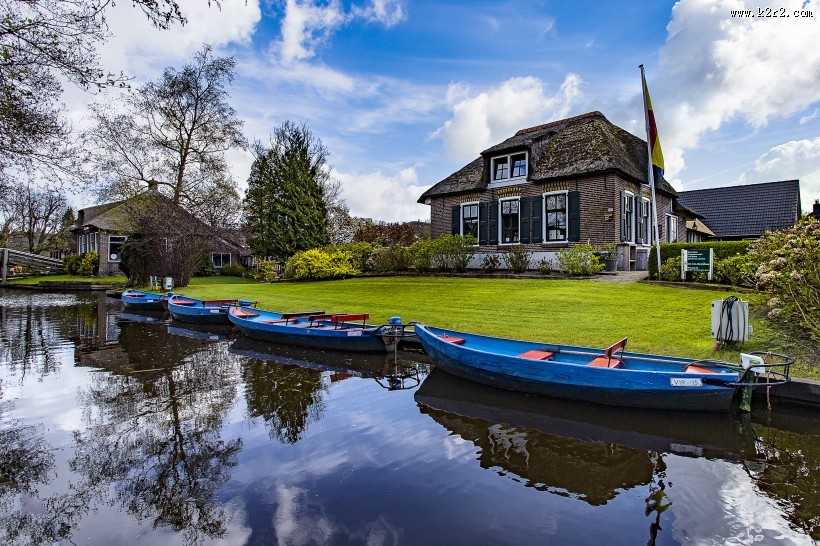 荷兰羊角村风景图片大全