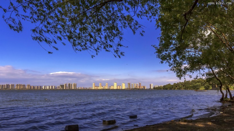山西晋阳湖风景图片大全