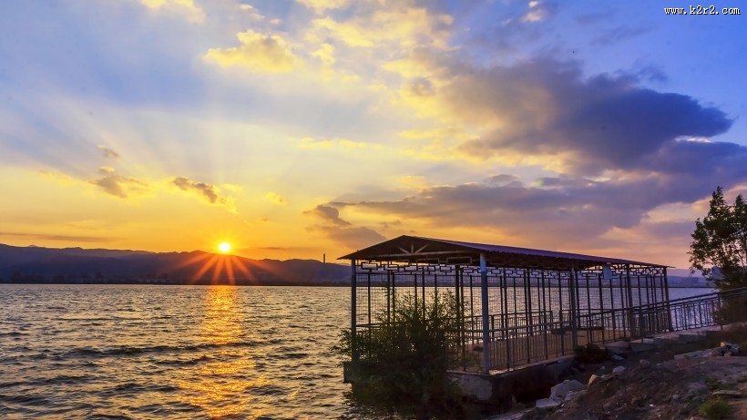 山西晋阳湖风景图片大全