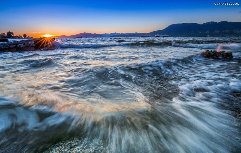温哥华海滩风景图片
