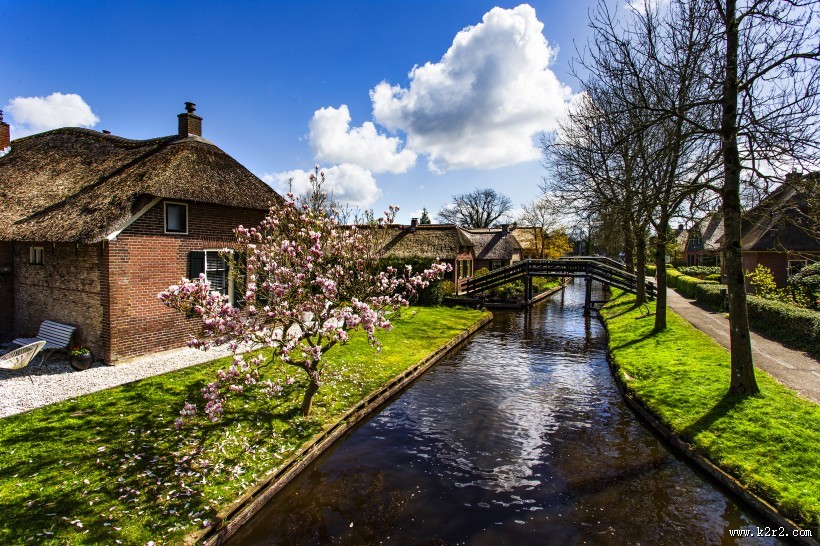 荷兰羊角村风景图片大全