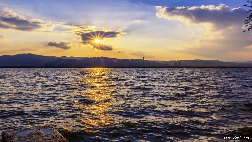 山西晋阳湖风景图片
