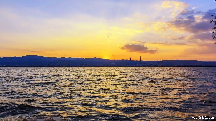 山西晋阳湖风景图片