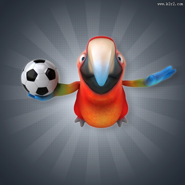 可爱的3D鹦鹉图片