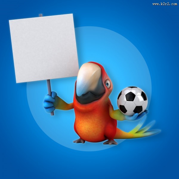 可爱的3D鹦鹉图片