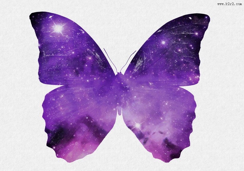 彩色蝴蝶剪影图片