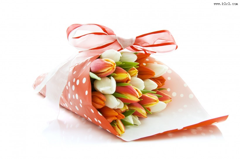 漂亮的郁金香鲜花花束图片