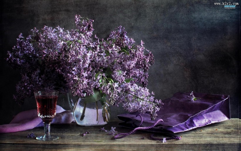 唯美的丁香花图片