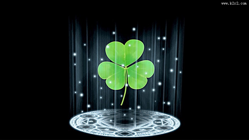 碧绿的四叶草图片