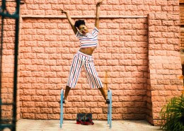 时尚的模特街拍图片