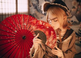 唯美和风镜音铃COS图片大全