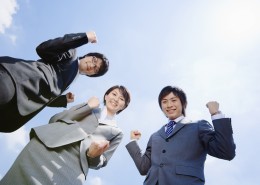 朝气蓬勃的企业员工图片