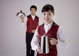 餐厅服务生形象图片大全