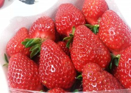 颜色鲜红的草莓图片