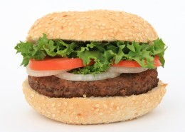 看起来不大好吃的汉堡包图片