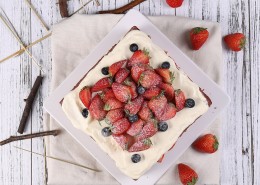 香甜美味的水果蛋糕图片