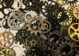 形状各异的金属齿轮图片