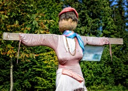 守护田地的稻草人图片