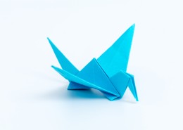 唯美手工彩色千纸鹤图片