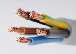 光纤电线特写图片