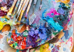 画笔与颜料图片