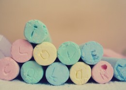 唯美的彩色粉笔图片