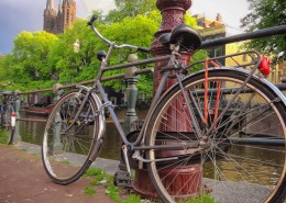 街道上的自行车图片