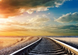 唯美铁路铁轨图片