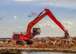 施工中的挖掘机图片大全