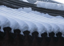 雪后古建筑图片