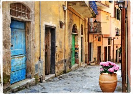 小镇建筑风景图片