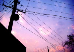 电线杆风景图片