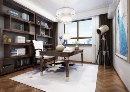 大气的书房装修设计图片