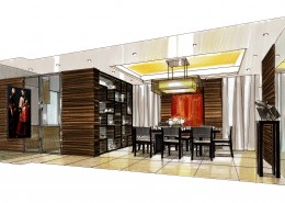 北京富力湾手绘透视图G3图片