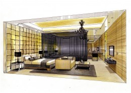 北京富力湾手绘透视图H1图片