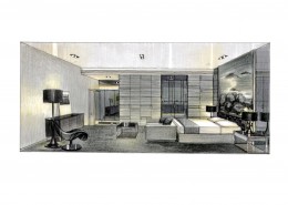 梁志天公司项目室内手绘图片