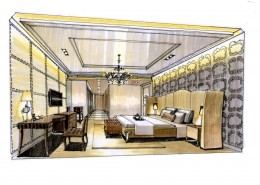 合景花都马鞍山深化手绘透视图图片