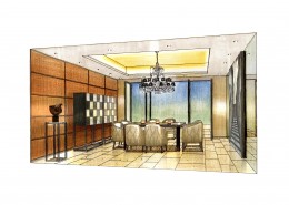 中山華發庄園二期室内手绘图片