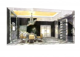 成都河畔新世界大深化透视手绘图片