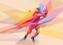 炫彩网球运动电脑设计图片