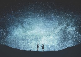 星空之梦创意设计剪影图片