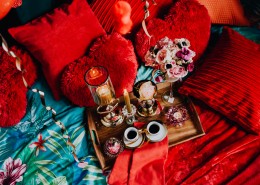 情人节床上早餐的图片