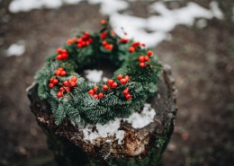 好看的圣诞花环图片