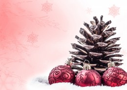 红色圣诞彩球图片